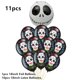 thumbnail image 3 of Globos de fantasmas de pesadilla de feliz Halloween, decoraciones, globos de aluminio, juguetes inflables, globos blancos y negros, suministros para fiestas de cumpleaños, 3 of 5