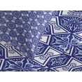 thumbnail image 4 of Ambesonne Blue Quilted Bedspread Set 3 Pcs, Indigo Floral Geometric, Queen Size, Dark Blue Sky Blue, 4 of 5
