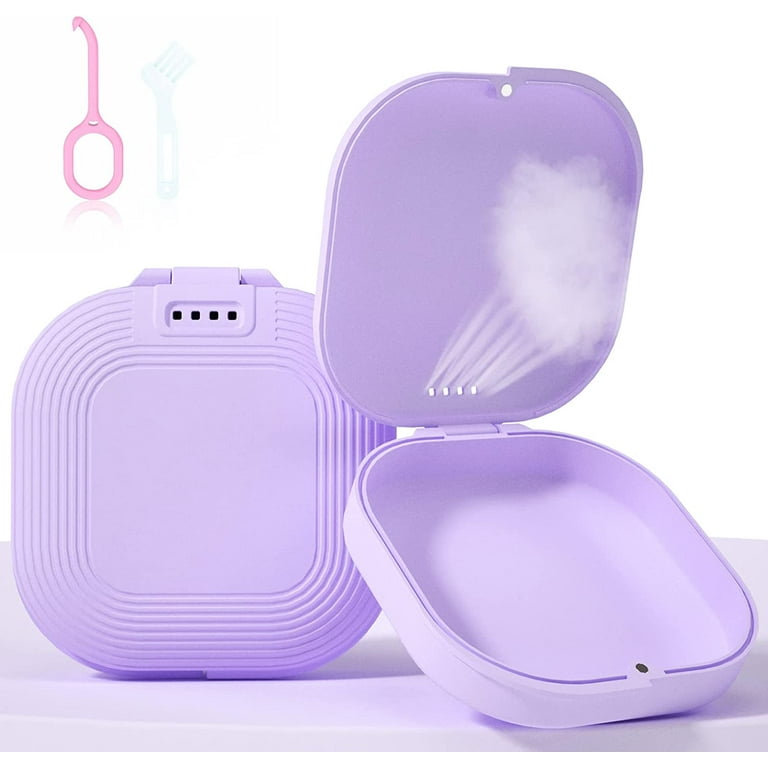Frusde Retainer Case, Mouth Guard Case Cute Retainer Case with Retainer  Removal Tool and Brush-Purple - Walmart.com