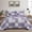 Purple, variant on Grid Patchwork Quilt Set King Size, 3Pcs Gray Bedding Sets Lightweight Adult(90"x110")