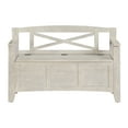 thumbnail image 4 of Metro Entry Way Bench in Engineered Wood Distressed White Finish, 4 of 5