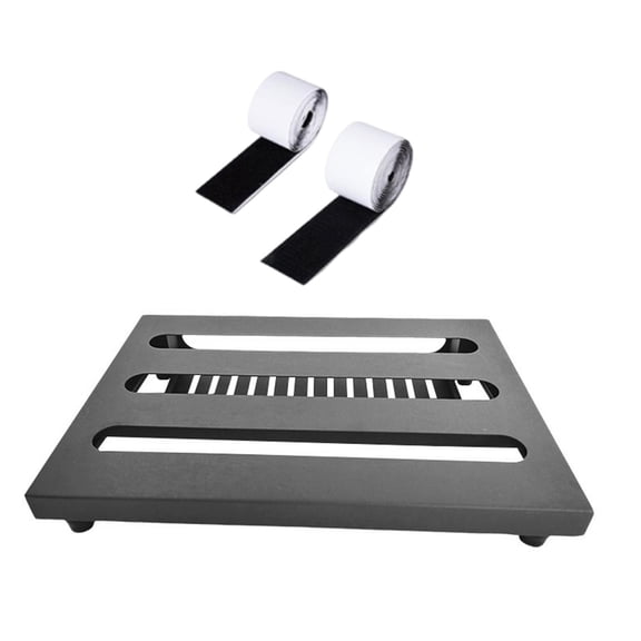Pedalera de guitarra con fijación de pista de aleación, multiusos, desmontable, soporte de efectos profesional para piezas de instrumentos musicales. S