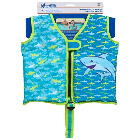SwimWays Mermaid Swim Vest, Kids Life Jacket for Ages 2-4 Years Old