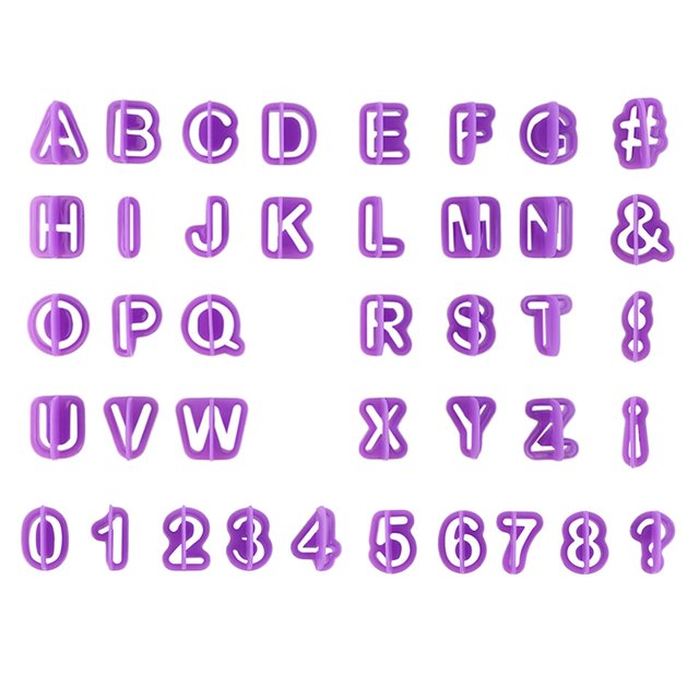 Letras De Plástico De Grado Alimenticio Portátil, Molde Para Galletas, Molde Para Galletas, Herramienta De Moldeado Para Hornear Diy, Accesorios De Cocina 40 Unids/Set Minnieouse HA020170-00