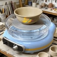 thumbnail image 1 of Elodie Turntable Two Ways Rotation Clay Wheel Tiny Clay Spinner Compact Lightweight Pottery DIY Machine for Teenagers Beginners with Sculpting Tool, 1 of 8