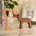 thumbnail image 3 of Family Puppy Wood Dog Craft Figurine Valentine's Day Gift Carving Model Home Office Decoration Christmas Gift Couple Decoration, 3 of 9