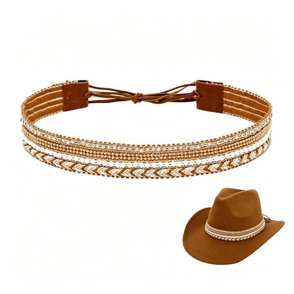 TELOLY Cowboy Hat Bands for Men and Women,Hatbands Belt for Cowboywesternfedoracowgirl Hats Multicolor Men and Women Cowboy Hat Band