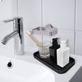 thumbnail image 5 of 2 Pcs Silicone Storage Tray Vanity Tray Bathroom Plate Soap Dispenser Tray Cosmetic Organizer Silicone Drying Mat, 5 of 6