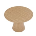 thumbnail image 5 of WILLIAMSPACE 47.24" Round Dining Table for 4 to 6, Modern Wood Kitchen Table Mid Century Circular Tabletop Conical Base Restaurant Furniture for Dining Room Kitchen Leisure Coffee Table, Oak, 5 of 6
