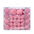 thumbnail image 2 of 48 piezas de adornos navideños colgantes, regalo considerado, adornos para fiestas, decoración para de Navidad para vacaciones Rosa, 2 of 8