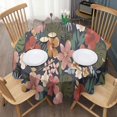thumbnail image 3 of Pioneer Flower Floral Print Pattern Round Tablecloth 60"x60",Wrinkle Wipeable Table Cloth for Kitchen Dining Room Picnic Patio Party, 3 of 6