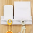 BESTYASH White Wall Mounted Key Holder with Storage Tray for Entryway ...