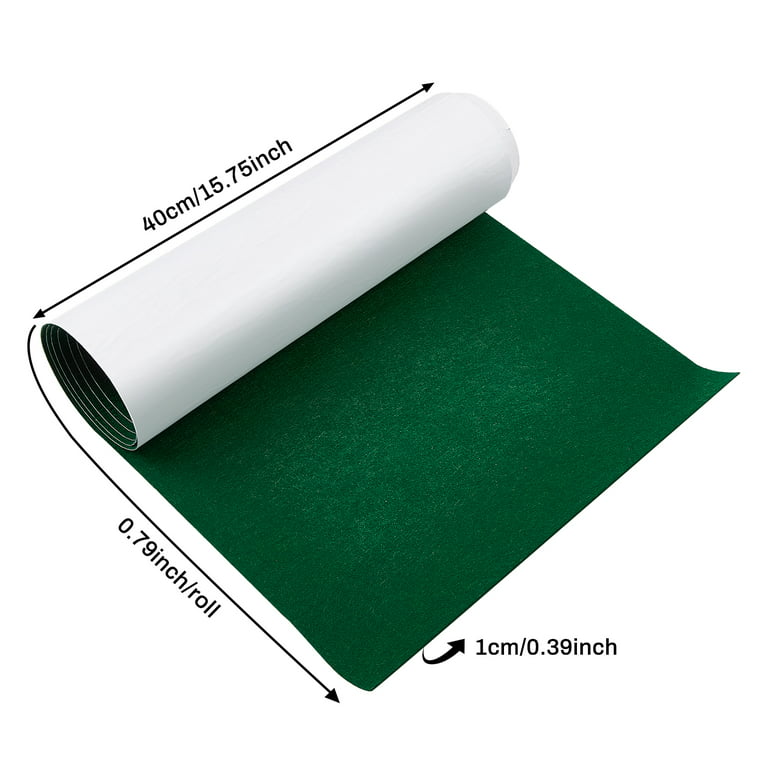 Dark Green Self-Adhesive Felt Fabric Sheet Sticky Jewelry Drawer Box Liner  for Costume Art and Craft Making 