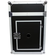 Prox10U Rack X 10U Top SlantMixer Dj Combo Flight Case with Casters