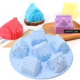 thumbnail image 4 of POINTERTECK Cake Mold 6 Cavity Multi-purpose Non-stick Cold Heat Resistant Reusable Decorative Food Grade 3D Christmas House Silicone Bread Mold Kitchen Gadgets, 4 of 7