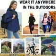 thumbnail image 6 of Rosvigor Women Lightweight Jackets Hooded Windbreaker Women Portable Waterproof Raincoat Hiking Travel Jackets, 6 of 7