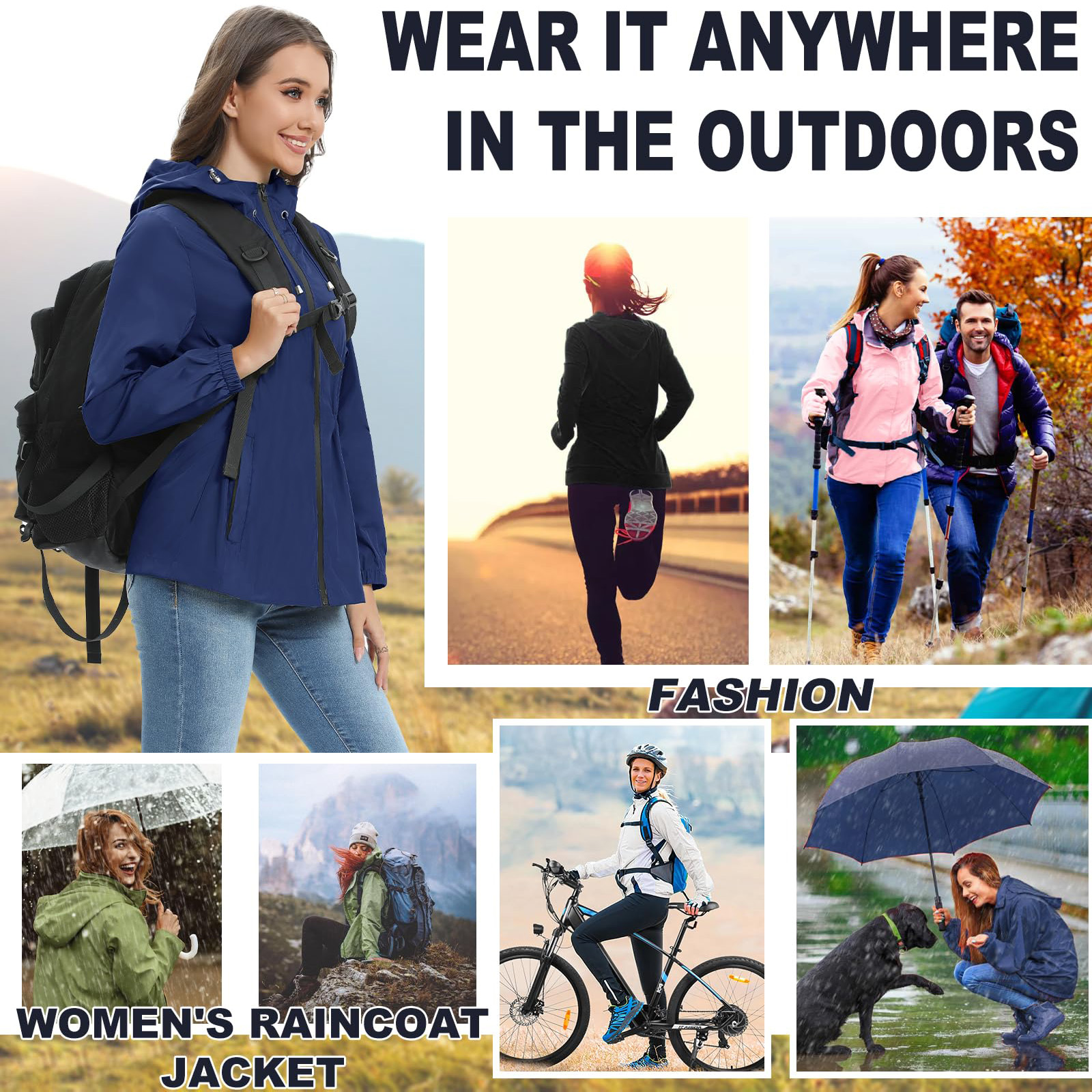 Rosvigor Women's Lightweight Waterproof Windbreaker photo 5