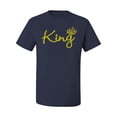 thumbnail image 2 of Wild Bobby, King Gold Script, Pop Culture, Men Graphic Tee, Navy, 4X-Large, 2 of 4