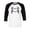 White/Black, variant on Skeleton Heart Hands Three-Quarter Raglan Sleeve Baseball Shirt Unisex 2X-Large White/Black