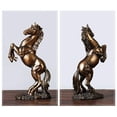 thumbnail image 2 of 2X Escultura de arte, decoración de caballo volador de estilo europeo, regalos de inauguración de la casa de cobre, 2 of 8