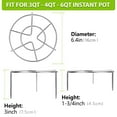 thumbnail image 3 of Vegetable Steamer Basket Rack for Cooking, 3" and 1-3/4" Tall Trivet for Instant Pot 3 Qt and 6 Qt, Heavy Duty 18/8 Stainless Steel Steamer Rack Fit Pressure Cooker (6.4" Round - 2PCS), 3 of 6