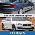 thumbnail image 4 of Unique Bargains Car Side Skirt 118cm/46.46in Exterior Rocker Splitter Diffuser Kit Universal ABS Gloss Black, 4 of 7