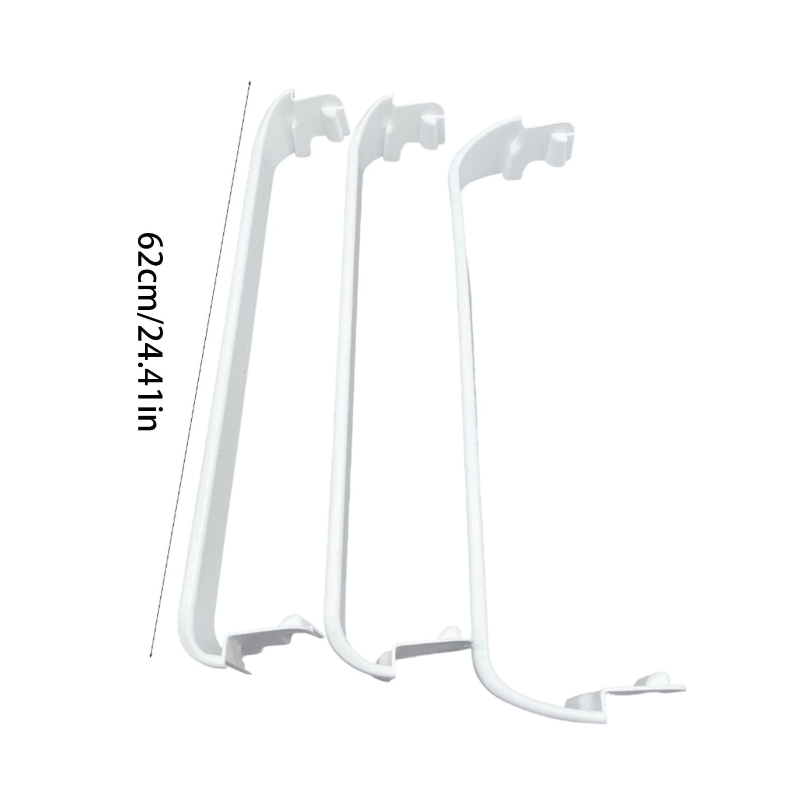Permanent ABS Refrigerator Door Shelf Replacement Direct current Multiple Models 3/4" Height 4 " Depth White Planner Rack