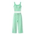 thumbnail image 5 of BOOMNY Womens Pajamas 2 Peice Set Striped Sleeveless Tops Pants Pjs Sets Cozy Fall Winter Loungewear Homewear, 5 of 6