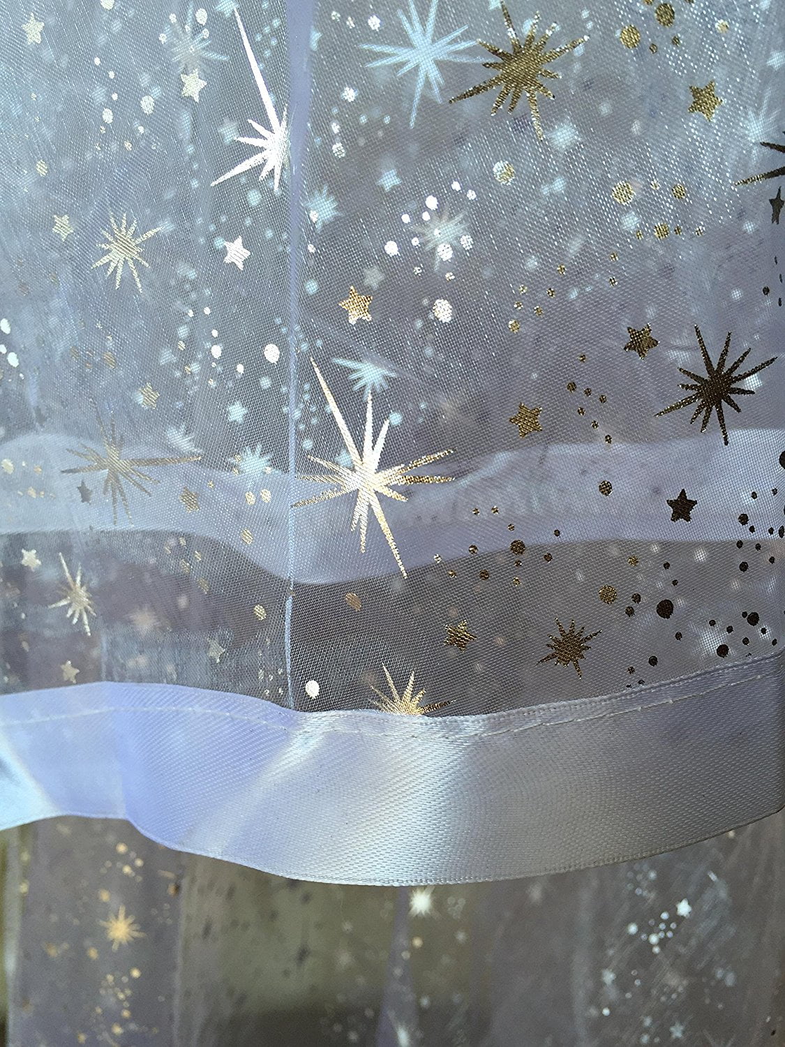OctoRose Deluxe Organza Sparkle Tastic Princess Bed Canopy ( 60x250x1000cm ) Fit Crib, Twin, Full, Queen, King Bed