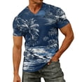 thumbnail image 4 of CONZONE Men's Hawaii T-Shirts Short Sleeve T Shirts for Men Casual Crew Neck Hawaiian Graphic Lightweight Tees Soft Summer Beach Tops, 4 of 6