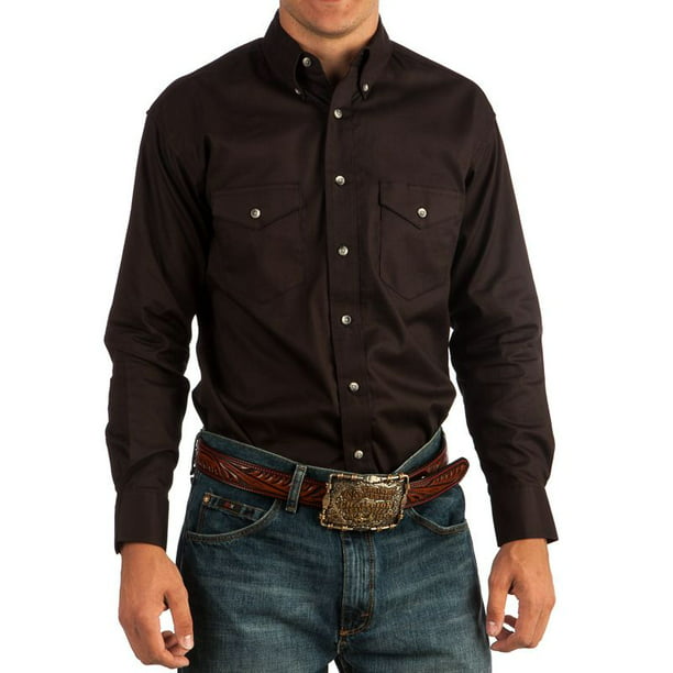 Wrangler Mens Painted Desert Buttondown Shirt S Black 