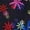 Black Flower, variant on Disco Dresses Women 70s Hippie Rave S Star Pink