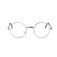 thumbnail image 4 of LOVEF Large Oversized Metal Frame Clear Lens Round Circle Vintage Eye Glasses 5.4 * 2inch (Rose Gold), 4 of 4