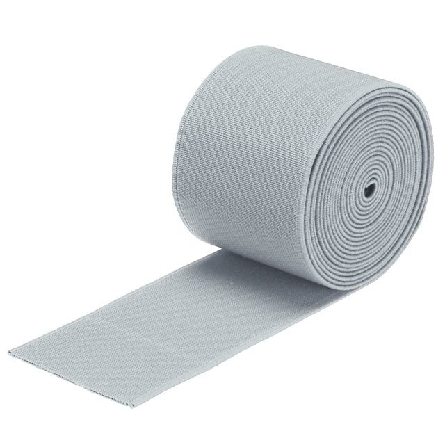 Bandas Elásticas Uxcell para Coser Banda Elástica de Doble Cara Tejida Alta Elasticidad para Pelucas Pantalones Gris Claro 5 Yardas