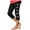 Black-13, variant on Ugoldhm Little Girls Athletic Capri Leggings Baseball Print Stretch Running Workout Summer Kids Yoga Pants Size 2-13