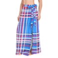 thumbnail image 2 of Women Sarong Wraps Blue Checkered Swimsuit Beach Pareo Bikini Coverups Skirt L, 2 of 7