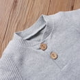 thumbnail image 5 of XEGLSBU Toddler Boy Outfits 18-24 Months Long Sleeve Warm Baby Boy Outfits Long Sleeve Romper and Shorts 2PCS for Toddlers Fall Grey Size 3-6 Months, 5 of 9
