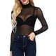 thumbnail image 3 of Blusa informal de manga larga con cuello alto y cuello alto para mujer Fridja hj105, 3 of 9