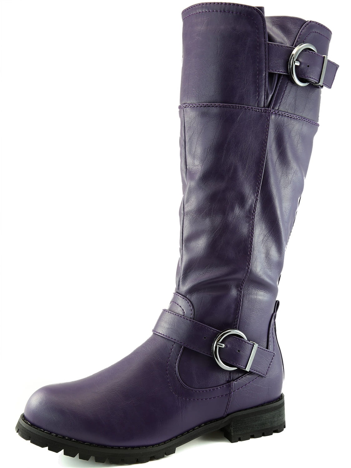 DailyShoes Dailyshoes Women's Double Buckle Military Combat Boots