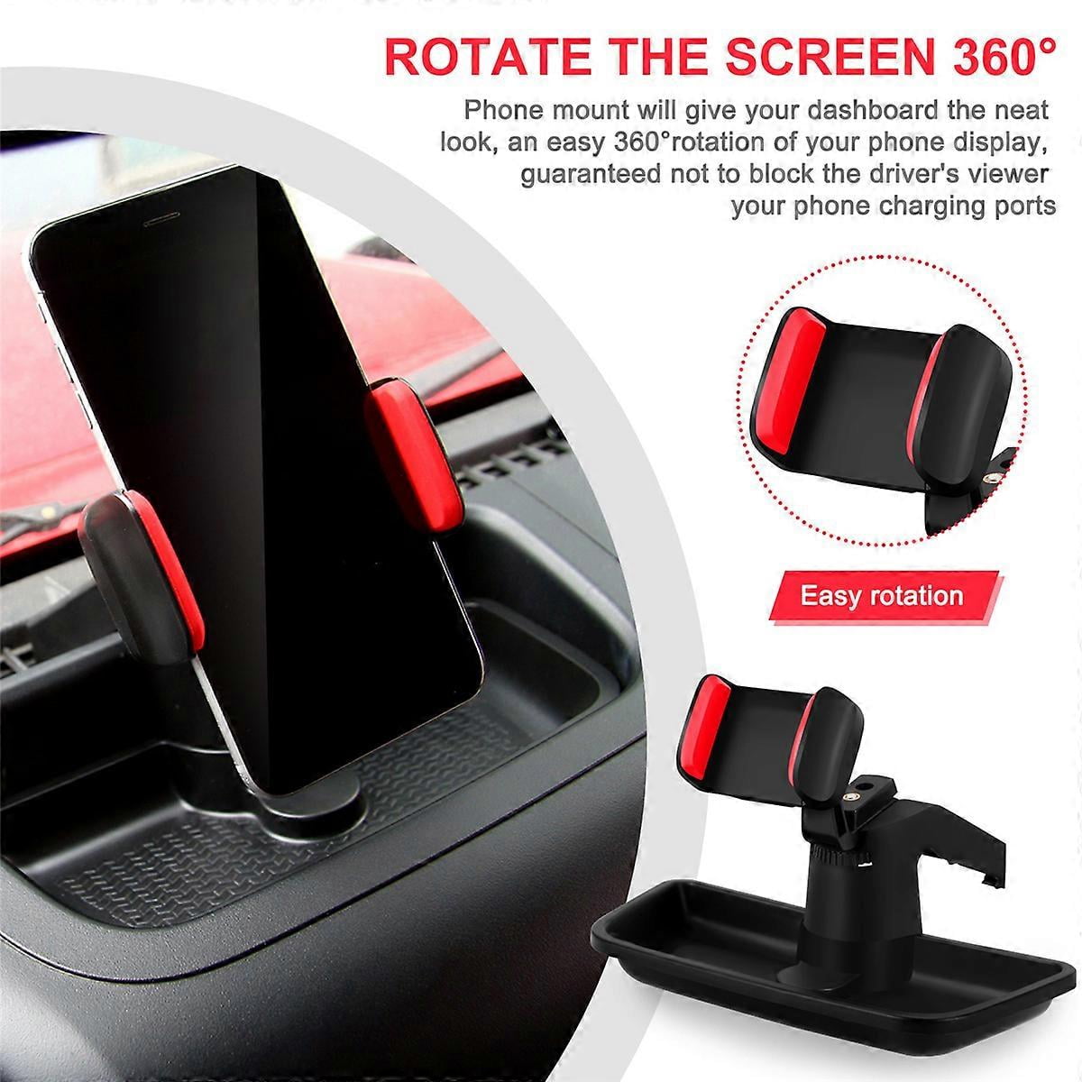 JK Phone Holder Dash Cellphone Mount Interior Accessories for Jeep Wrangler JK JKU 2011-2017, Black