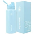 thumbnail image 1 of AquaFlask Bouteille d'Eau en Acier Inoxydable Originale 32oz (935ml) – à Double Paroi Isolée sous Vide, Étanche, Réutilisable (Bleu Poudre), 1 of 1