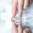 thumbnail image 5 of Rosec Jewels Ethiopian Opal Flower Engagement Ring for Women - Natural Opal Diamond Ring - AAA Quality - with Jewelry Box, 14K White Gold, US 12.50, 5 of 10