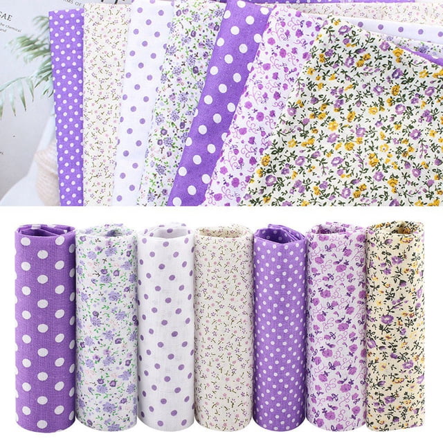 Ropa de cama de tela de algodón precortada, 7 piezas 25*25 cm Tela de algodón precortada Ropa de cama de tela de algodón precortada Juego de ropa de cama creado magistralmente