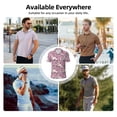 thumbnail image 5 of KLL Rose Flowers Print Men's Short Sleeve Golf Polo,Three-Button Polo Shirts Summer Fashion Golf Shirt-Medium, 5 of 6