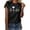 #10-Black, variant on Pntutb Womens Short Sleeve Tops,Ladies T-Shirts Casual Round-Neck Printed Loose Blouse