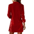 thumbnail image 4 of GTEYOIJN Velvet Dress for Women 2026 Trendy Casual Long Sleeve Button Sequin Dresses with Side Pockets Holiday Clothes Long Sleeve V-Neck Sequins Tops Women's Long Sleeve T-Shirt(Red,Xxl), 4 of 6