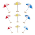 thumbnail image 7 of LOLIPPYY 9-Piece Mini Beach Umbrella Set - Small Patio Shade Models for Dollhouse, Miniature Garden Decor, Bonsai Tabletop Accessories, 7 of 7