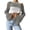 Grey, variant on Crochet Y2K Crop Sweater Women See Through Hollow Out Long Sleeve Lightweight Top (Grey,XS)