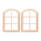 thumbnail image 1 of 2 ventanas de casa de muñecas a escala 1:12, marco de ventana arqueado en miniatura de 6 paneles, modelo de muebles DIY, decoración de mini casa de muñecas, accesorios de madera, 1 of 7