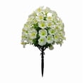 thumbnail image 2 of 1 Pack UV Resistant Faux Floral Shrub Potted, Realistic Fake Plants with Planter, Decorative Topiary Plant for Outdoor, Indoor, Porch, Garden, Patio Decor (White), 2 of 6